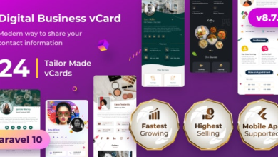 VCard SaaS - Digital Business Card Builder SaaS